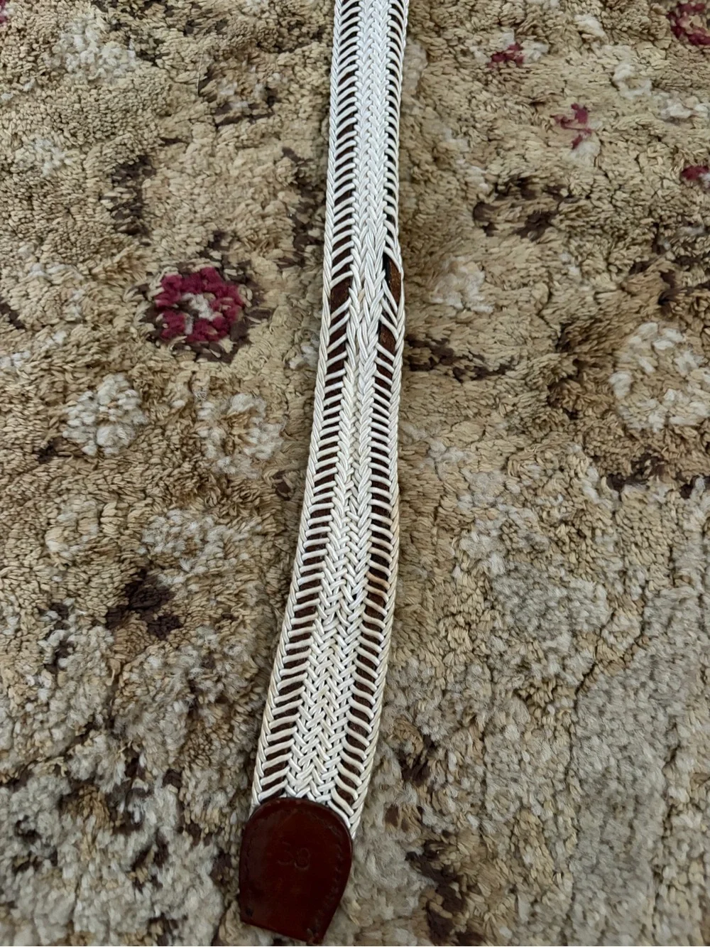 Torino Leather belt with solid brass buckle Retail $125 see pictures size & cond
